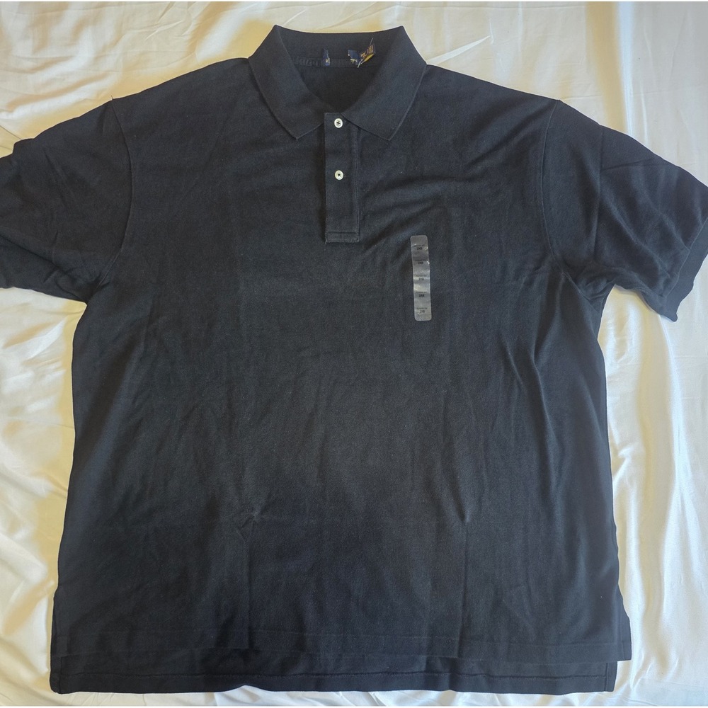 Polo Ralph Lauren Black Cotton Short Sleeve Polo Shirt Men's Size 2XB NWOT
